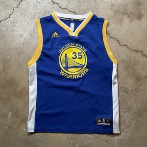 Adidas Golden State Warriors Jersey Large Blue NBA #35 Kevin Durant Boys